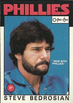 1986 O-Pee-Chee Baseball Cards 181     Steve Bedrosian#{Now with Phillies